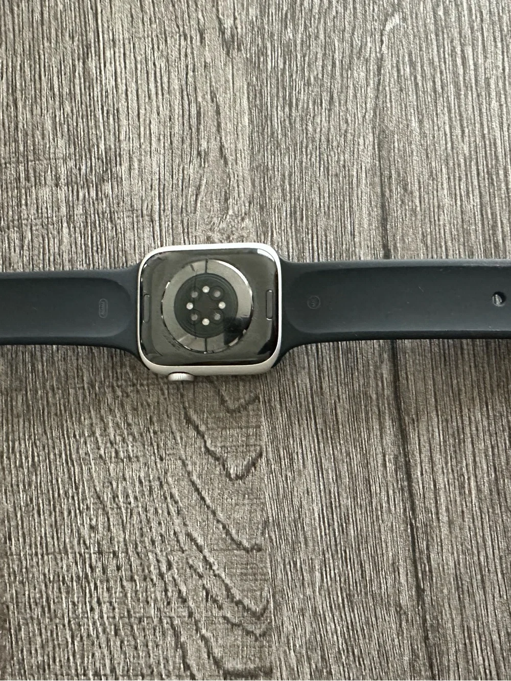 Apple Watch Series 8 - Platinum W/ Black Sports Band, Charger, Screen Protector